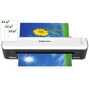 Fellowes Sola A4 Laminator, Up to 125 Microns  with Release Lever and Sleep Mode, Warms Up in 4 Minutes