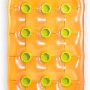 Intex Mattress 18 Holes with Porthole Orange, 188x71 cm, 59895