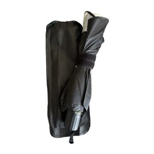 Compact Foldable Black Umbrella with Carrying Case