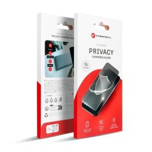 Forcell Privacy Tempered Glass for iPhone 16 Pro, 17, 17 Pro, Black
