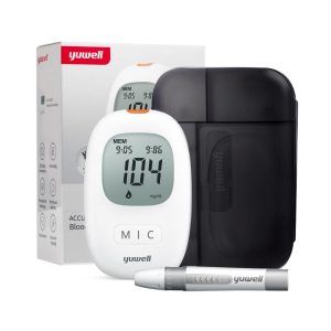 Yuwell Blood Glucose Meter & Analysis Kit | Test Strips x 50 & Hands x 50 | Glucose Meter with Diabetes Analysis Kit, 250 Readings, Easy Ejection Strips