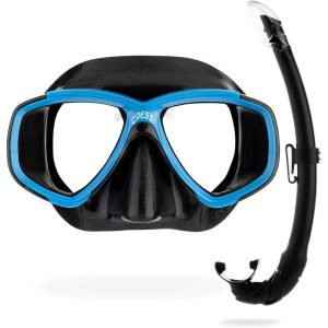 CRESSI Combo Set Perla Mask + Mexico Snorkel for Diving and Snorkeling, One Size, Adults