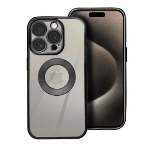 GLAM case with camera lens protections for iPhone 15 Pro Max Black
