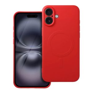 SILICONE MAG COVER with MagSafe for iPhone 16 Plus Red