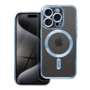 ELECTRO MAG COVER case compatible with MagSafe for iPhone 15 Pro blue
