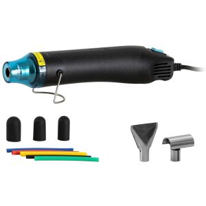 Cecotec HellGun 200 Compact Corded Heat Gun. 450 W, range up to 570&deg;C, 3-level adjustable temperature, includes 3 nozzles and finger protectors, 1.5 m cable