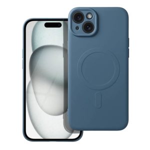 SILICONE MAG COVER with MagSafe for iPhone 15 Plus Blue