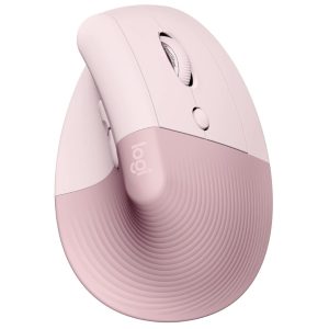 Logitech Lift Wireless Vertical Ergonomic Mouse Compatible with Windows/macOS, Pink