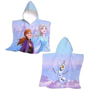 Disney Frozen 2 Children's Beach  Poncho with hood (Anna Elsa Olaf)