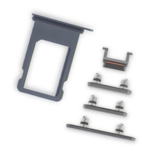 iPhone XR Black Case Button Set + SIM Card Tray