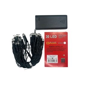 VAC 30 LED Christmas Tree Lights Cold White 3.6 Meters Batteries Included