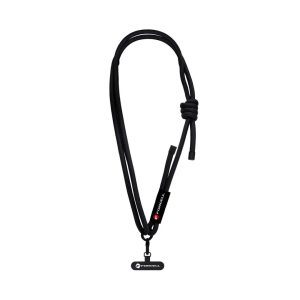 Forcell F-Design adjustable crossbody phone lanyard (max 82.5cm in loop) black