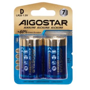Aigostar Alkaline battery LR20 1.5V  Pack of 2
