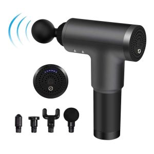 Andowl Black Muscle Massage Gun, 6 Speeds Cordless Handheld Deep Tissue Neck Back & Muscle Massager Gun, Super Quiet Chargeable Device