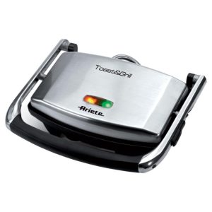 Ariete Toast and Grill Slim Non Stick, Electric, Plate Space Saving Closure,1000W