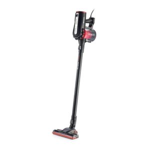 Ariete 2759 Handy Force RBT, Corded electric broom 2 in 1 vacuum cleaner and crumb vacuum cleaner, HEPA filter, Bagless cyclonic technology, Motorized brush, Red/Black, 600 W