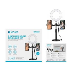 Unico 6 inch LED selfie ring light kit