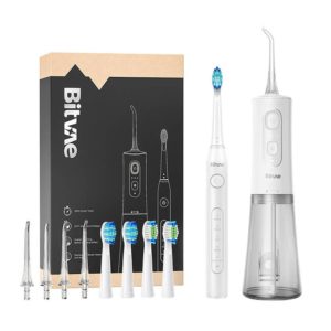 BitvaeToothbrush With Tips Set and Water Flosser, White