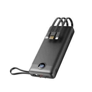 VEGER Powerbank 20000mAh with built-in Cables Micro USB / USB-C / Lightning