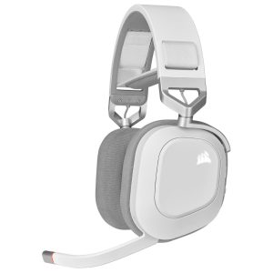 Corsair Premium Gaming Headset HS80 RGB Wireless with Spatial Audio, White