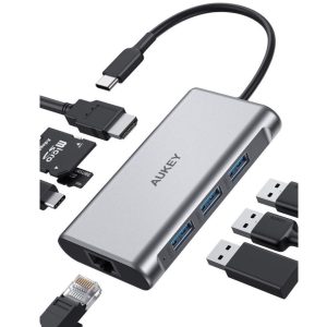 AUKEY CB-C91 USB-C Hub 8 in 1 Multifunction Adapter