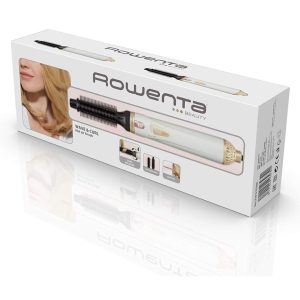 Rowenta CF3910 Hot Air Brush Curl Release | Rolling System for Easy Curls and Waves | Ceramic/Tourmaline Coating | 2 Temperature and Fan Settings, White, Pack of 1