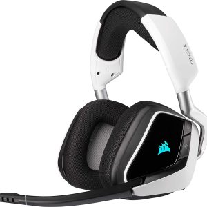Corsair VOID RGB ELITE Wireless Premium Gaming Headset with 7.1 Surround Sound | White