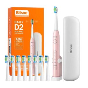 Bitvae D2 Electric Toothbrush for Adults and Children, Sonic Toothbrush with Rechargeable Powe 5 Modes