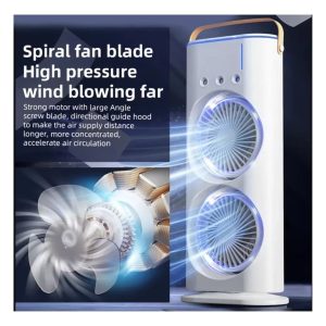 Portable USB Rechargeable Home Air Cooler Fan Double Head