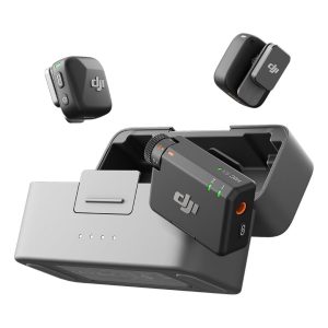DJI Mic Mini (2 TX + 1 RX + Charging Case), Wireless Microphone, Lightweight, High Quality Audio, 48 Hours Usage