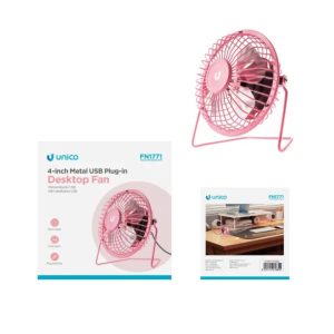 Unico USB plug-in desktop small fan 4-inch metal model