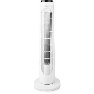 Nedis Tower Fan 3-Speed, Oscillation, 50W with Remote Control, White