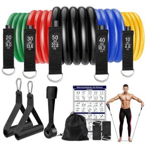 5 Resistance Bands Fitness Bands Set Expander Exercise Strength Training Muscle