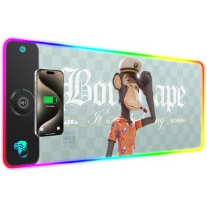 GIM RGB Gaming Mouse Mat with 15 W Wireless Charging 800 x 300 x 4 mm