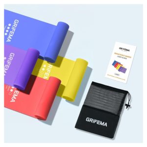 Fitness Bands with 4 Resistance Levels for Strength Training, Yoga, Pilates