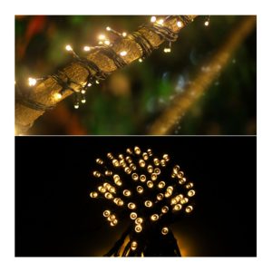 Aigostar 10m Solar String Warm Lights Outdoor 100 LED, Waterproof