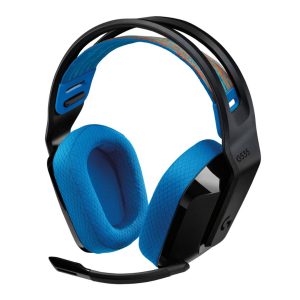 Logitech G G535 LIGHTSPEED Wireless Gaming Headset, Silent Swivel Mic, Black/Blue