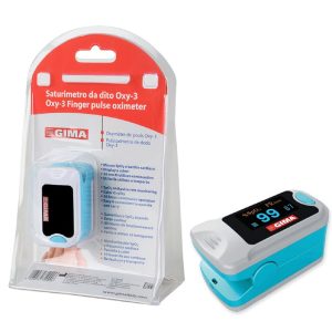 GIMA OXY-3 Finger Pulse Oximeter with large colour display, 4 direction view, oxygen saturation, SpO2