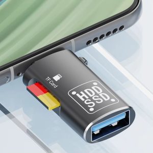 Allpress USB 3.0 to Lightning OTG Adapter with TF Card Reader (5Gbps, Aluminum, up to 2TB)