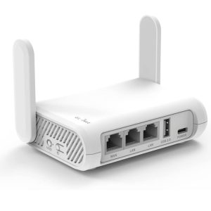 GL.iNet GL-SFT1200 (Opal) Secure Travel WiFi Router - Wireless Internet Gigabit dual band AC1200 | IPv6 | USB 2.0 | MU-MIMO | DDR3 | 128 MB Ram | Bridge Repeater