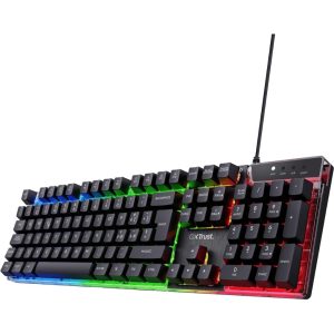 Gaming X Trust AZOR Full Size Illuminated Gaming Keyboard USB Rainbow Backlight