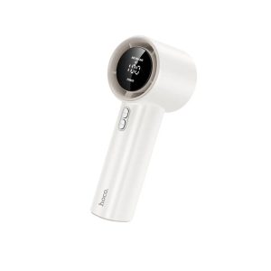 HOCO High Speed Handheld Fan with Cooling for Bedroom, Portable Summer Setting, Rechargeable Large Wind Digital Display Fan