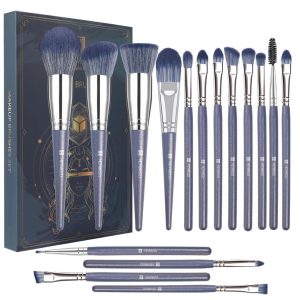 HEYMKGO 16-Piece Professional Makeup Brush Set &ndash; Foundation, Blush, Eyeshadow & Powder Brushes