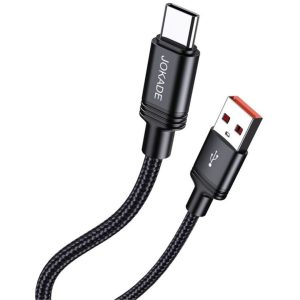 Jokade Charging and synchronising cable 1m 5A USB-C, Black