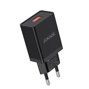 Jokade Single Port Smart Charger 3A Max Adaptive Fast Charging Black