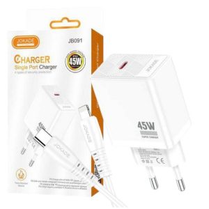 Jokade 45W Single Port Fast Charger Set with Type C to Type C Cable