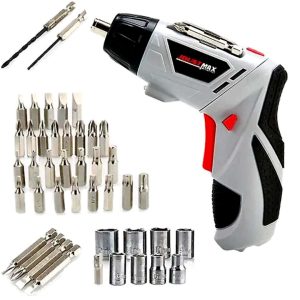 Joustmax JST24802 cordless screwdriver set with 45 bits