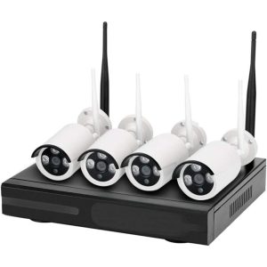 JORTAN 4-Channel Wireless NVR Security System | H.265 | IP66 | Full HD | Motion Detection
