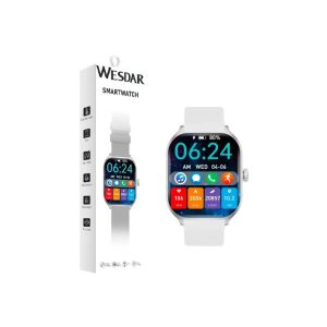 Wesdar Smartwatch K-088WT &ndash; 1.88&rdquo; HD IPS Display, Bluetooth 5.3, Fitness & Call Support- WHITE