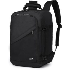 Kono Cabin Bag for Ryanair Underseat Travel Carry-on Backpack, Black